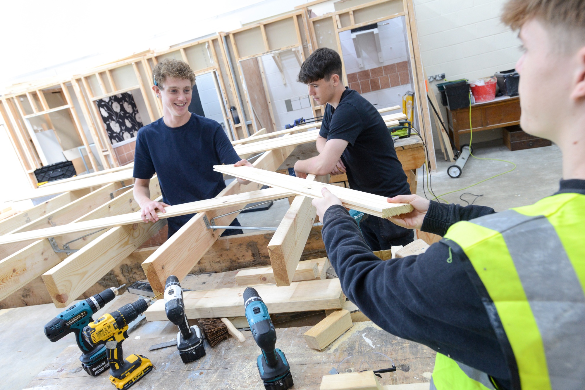 Apprentices doing hands-on work